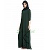 Abaya dress with frilled details- Dark Green  Abaya dress with frilled details- Dark Green